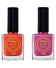 Saba Breathable Nail Paint 12 Ml Each Pack of 2 Hibiscus Red & Mulberry Pink