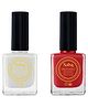Saba Breathable Nail Paint 12 Ml Each Pack of 2 Titanium Grey & Dark Fantasy