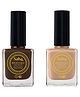 Saba Breathable Nail Paint 12 Ml Each Pack of 2 Dark Chocolate & Peach Play