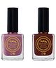 Saba Breathable Nail Paint 12 Ml Each Pack of 2 Burnt Rose & Mahogany