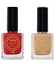 Saba Breathable Nail Paint 12 Ml Each Pack of 2 Dark Fantasy & Peach Play