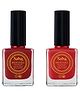 Saba Breathable Nail Paint 12 Ml Each Pack of 2  Rouge Red & Dark Fantasy