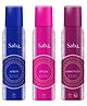Saba Afrin, Filza & Ambition | No Alcohol Deodorant Body Spray | For Women (150 ml Each, Pack of 3)