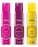 Saba Filza, Ambition & Fresh | No Alcohol Deodorant Body Spray | For Women | 150 ml Each, Pack of 3