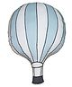 Oscar home Parachute Shape Cushion - White and Blue