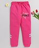 Nottie Planet Loop Knit Born To Sparkle Print Full Length Track Pant - Pink