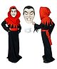 Sarvda California Horror Halloween Theme Cosplay Vampire & Dracula Full Sleeves Hooded Dress - Black
