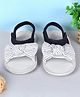 Baby Moo Bow knot Anti Slip Sandal Booties - White