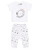 Mush Ultra Soft 100 % Bamboo Unisex Tees & Pants Combo Set for New Born Baby & Kids Aeroplane Pack of 2 - White