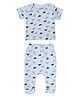 Mush Ultra Soft 100 % Bamboo Unisex Tees & Pants Combo Set for New Born Baby & Kids Daylight Pack of 2 - Blue