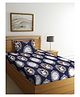 Arrabbi Single Bed Cotton Bedsheet and Pillow Cover - Blue 
