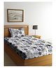 Arrabi Single Bed Cotton Bedsheet and Pillow Cover - Grey
