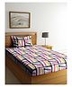 Arrabi Single Bed Cotton Bedsheet and Pillow Cover - Multicolor
