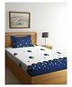 Arrabi Single Bed Cotton Single Bedsheet and Pillow Cover - Blue