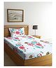 Arrabi Single Bed Cotton Bedsheet & Pillow Cover  White