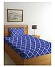 Arrabi Single Bed Cotton Bedsheet & Pillow Cover  Blue
