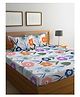 Arrabi Double Bed Cotton Blend Bedsheet and 2 Pillow Covers - Multicolour