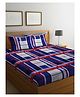 Arrabi Double Bed Cotton Blend Bedsheet and 2 Pillow Covers - Blue