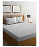 Arrabi Double Bed Cotton Bedsheet and Pillow Cover  Grey