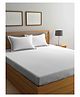 Arrabi Double Bed Cotton Blend Super King Size Bedsheet and 2 Pillow Covers - White