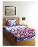 Arrabi Single Bed Cotton Bedsheet and Pillow Cover  Multicolour