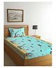 Single Arrabi Bed Cotton Bedsheet and Pillow Cover  Green