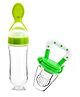 DOMENICO Infant Squeezy Silicone Spoon Food Feeder and Fruit Pacifier-Green
