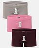 Mackly Girls Pack Of 3 Dog Printed Boxer Briefs - Grey Pink & Burgundy
