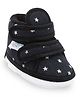 Chiu Star Printed Velcro Closure Booties - Black