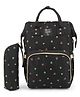 MOMISY Diaper Backpack Bag With Bottle Holder Bag (Orchid-Black)