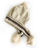 MOMISY Girl's Winter Pom-Pom Earflap Cap (Beige)-Diameter 44  cm-  Diameter- 44 cm