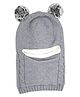 MOMISY Knitted Woolen Monkey Design Cap Grey - Diameter 45 cm- Diameter : 45 cm