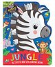 Die Cut Animal Shaped Jungle Activity and Colouring Book  - English