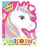 Die Cut Animal Shaped Unicorn Activity and Colouring Book - English