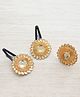 Pretty Ponytails Ethnic Zardozi Hair Clip and Finger Ring Set - Gold