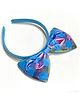 SKD Checked Bow Hair Band - Blue
