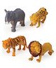 KiddyBuddy Wild Safari Animals Toy Set Of 4 Piece (Color May Vary)