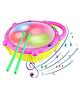 Enorme Musical Flash Drum with Colorful 3D Lights - Pink Yellow