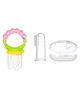 Enorme Baby Silicone Finger Toothbrush and Fruit Food Feeder Nibbler Pacifier (Color May Vary)