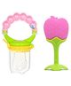 Enorme Apple Fruit Shape Silicone Teether With Fruit Food Feeder Nibbler Pack Of 2 - Color May Vary