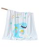 Bembika Bamboo Cotton Muslin Swaddle Blanket Baby, Ice Cream Shark Printed - White