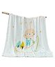 Bembika Bamboo Cotton Muslin Swaddle Blanket Baby Moon Rabbit Printed - White