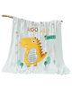 Bembika Bamboo Cotton Muslin Swaddle Blanket Baby Pure Bamboo Yellow Dinosaur Printed - White