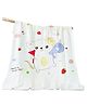 Bembika Bamboo Cotton Muslin Swaddle Blanket Baby Pure Bamboo Sweet Mouse Printed - White