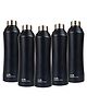The Better Home Stainless Steel Water Bottle Pack of 5 Black - 1 Litre Each