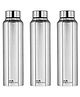 The Better Home 304 Stainless Steel Water Bottle 1 Litre | Durable & Leak-Proof | For Office, Home, Kids, School For Women Men (Silver - 3 Pcs)