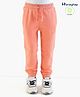 Honeyhap Premium 100% Cotton Terry Full Length Enzyme Washed Solid Lounge Pant - Cadmium Orange