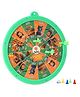 Jungle Book 2 In 1 Round Magnetic Dart Board & Game Board Large - Green