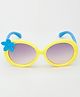 KIDSUN 100% UV Protection Oval Flower Detailed Sunglasses - Yellow