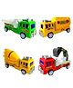Vparents Construction Toys Set  With Cement Mixer Tipper Bull Dozer Oil Tanker  Toys Friction Powered Push And Go Toy Cars Trucks Vehicles - Colour May Vary